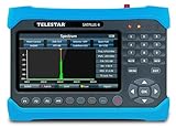TELESTAR SATPLUS 4 - SAT Messgerät, Kabel & Terrestrisch - Satelliten Finder (DVB-S/DVB-S2 / DVB-C/DVB-T2 HD, H.265), DiSEqC, Unicable, WLAN, Glasfaser, Akku