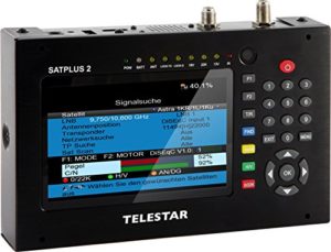 Telestar SATPLUS 2 Messgerät (DVB-S/S2/C/C2/T (kein DVB-T2), 12,7cm (5 Zoll) LCD-Farbdisplay inkl. Live Bild, 12 Sprachen) schwarz