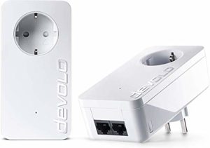 Bild des Produktes 'devolo dLAN 550 duo+ Starter Kit Powerline (500 Mbit/s Internet aus der Steckdose, 2x LAN Ports, 2x Powerlan Adapter, in'