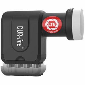 DUR-line +Ultra Octo LNB - 8 Teilnehmer schwarz - mit LTE-Filter, 8-Fach, digital mit Wetterschutz, Full HD, 4K,Premium-Qualität