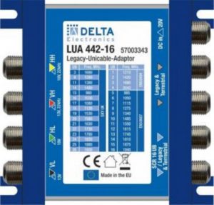 Bild des Produktes 'LUA 442-16, Legacy to dSCR Adapter 4 In (SAT&Ter.) - 2 dSCR + 2 Legacy Out'