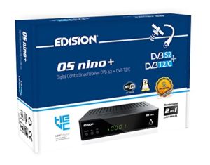 Bild des Produktes 'Edision OS NINO+ Full HD Linux E2 Combo-Receiver H.265/HEVC (1x DVB-S2, 1x DVB-T2/C, WLAN onboard, Bluetooth onboard, 2x'